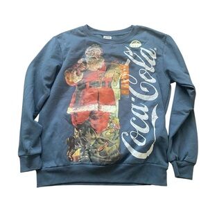 Freeze Blue Coca Cola Santa Crewneck Sweater